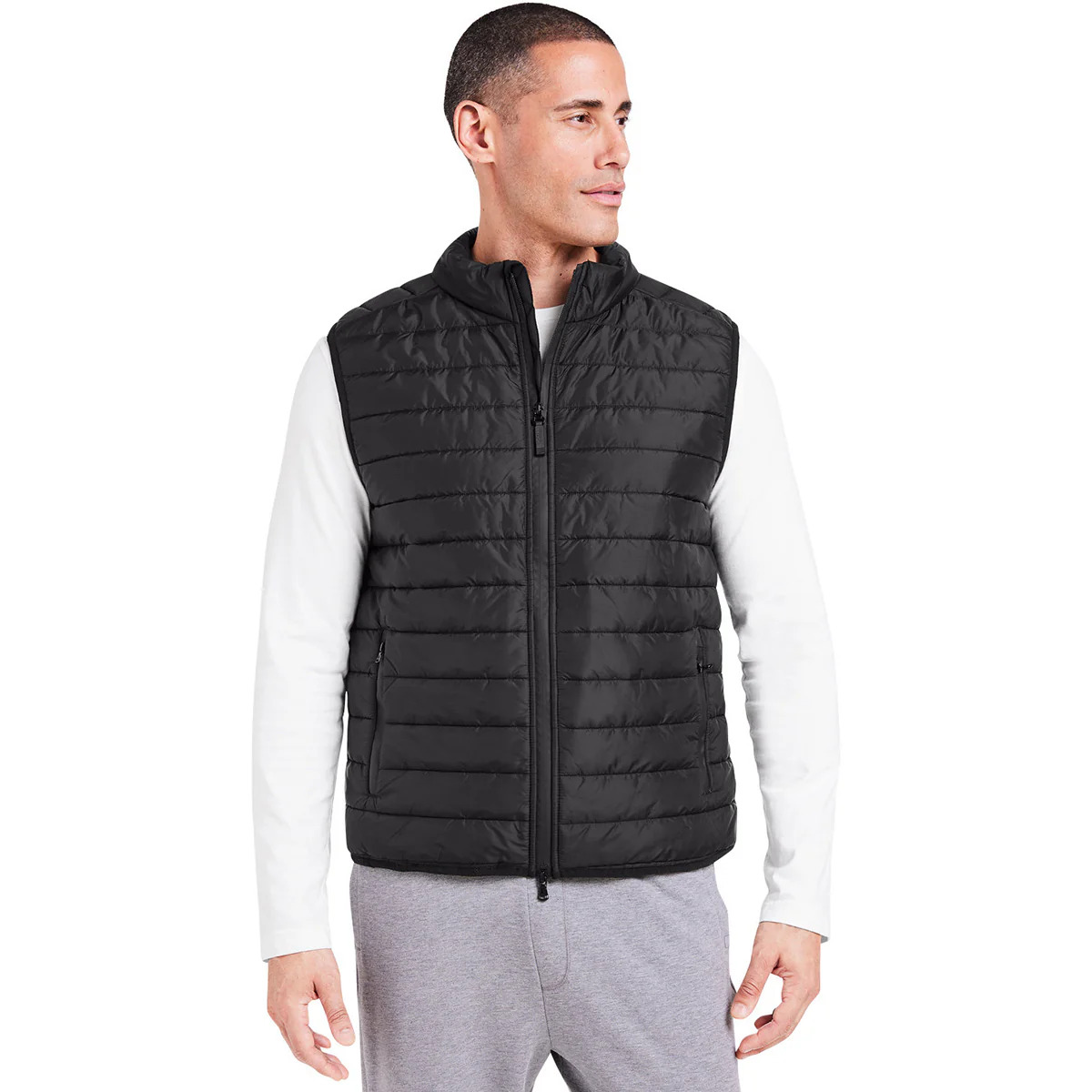 tasc Men's Black Quilted Puffer Vest - Image 4