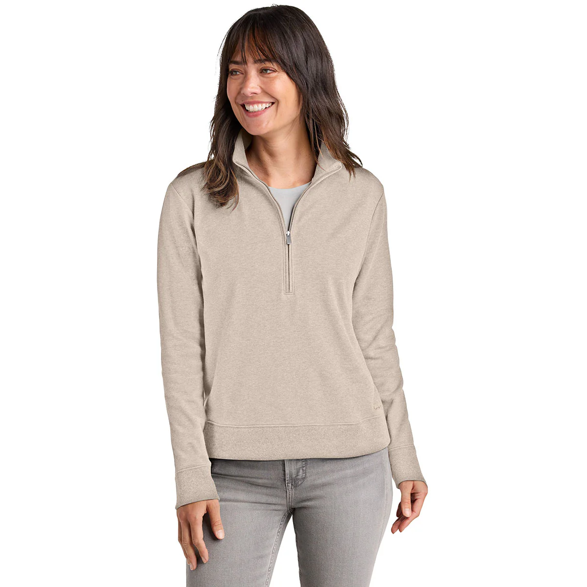 TravisMathew Women's Natural Heather Ocean Villa 1/4-Zip - Image 3