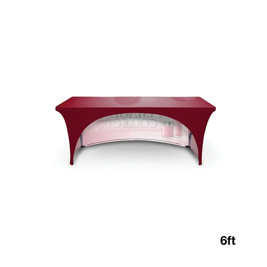 DisplaySplash Multi-Colored 6' Stretch Open Back Table Cover - Image 3
