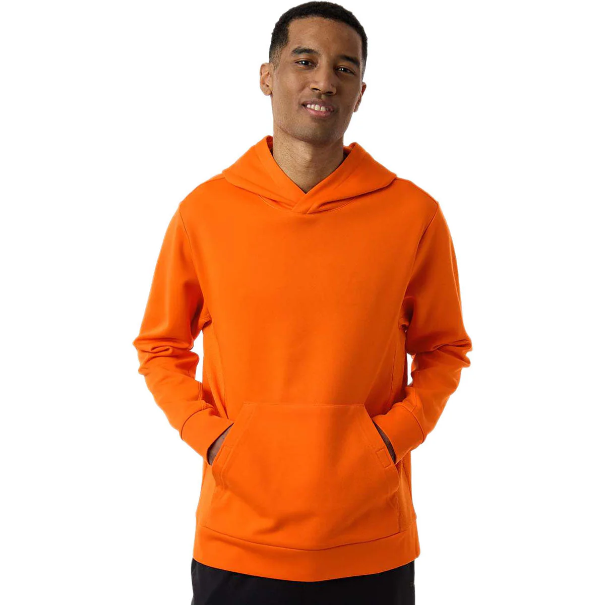 Team 365 Unisex Sport Orange Squad Hooded Tech Fleece Pullover - Image 3