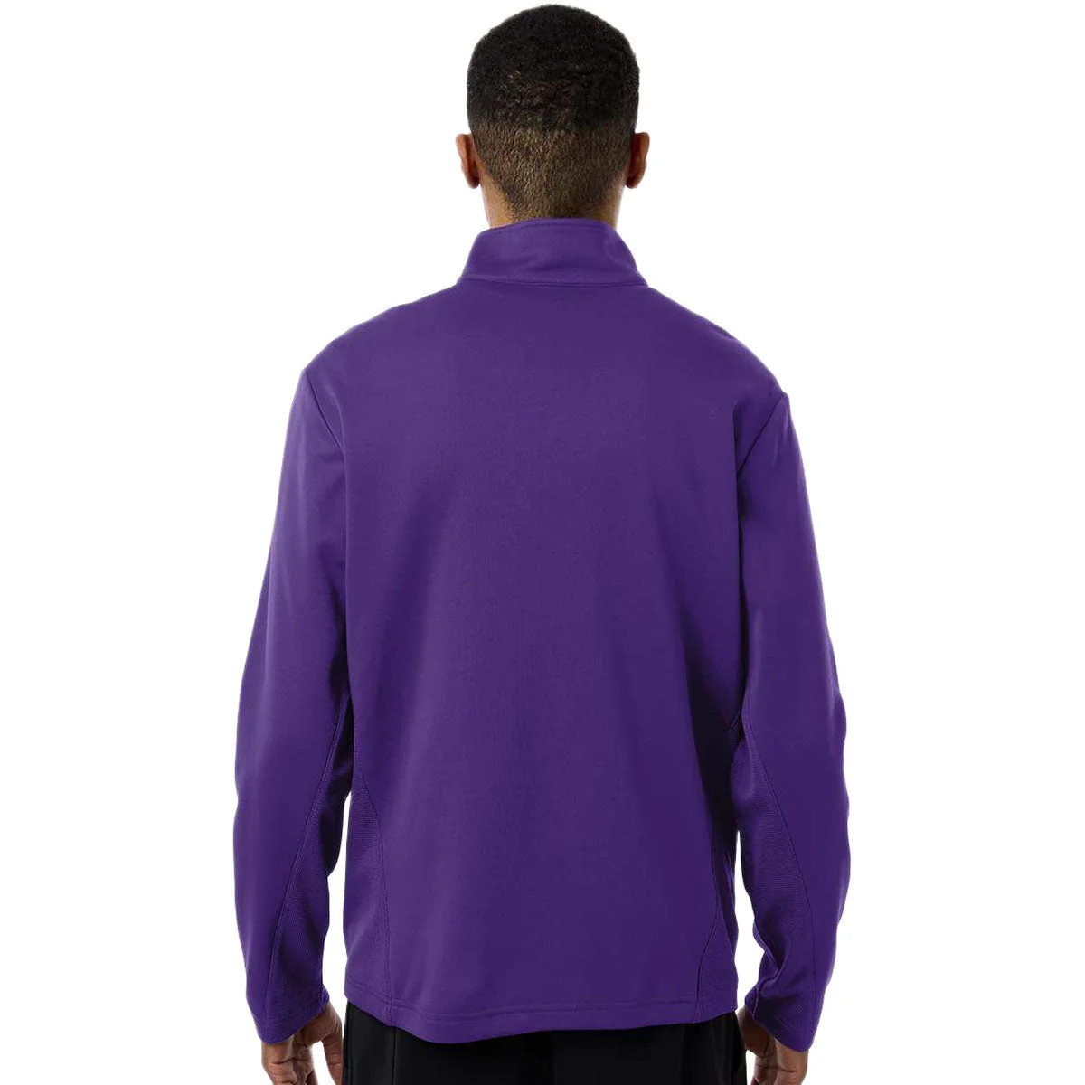 Team 365 Unisex Sport Purple Squad Cadet Quarter-Zip Tech Fleece Pullover - Image 4