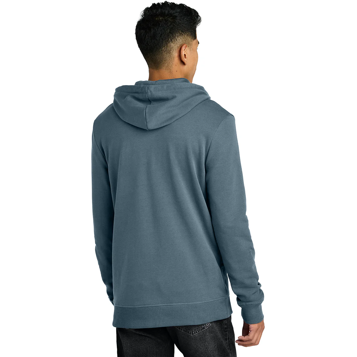 tentree Men's Vintage Blue Organic Cotton Fleece Full-Zip Hoodie - Image 4