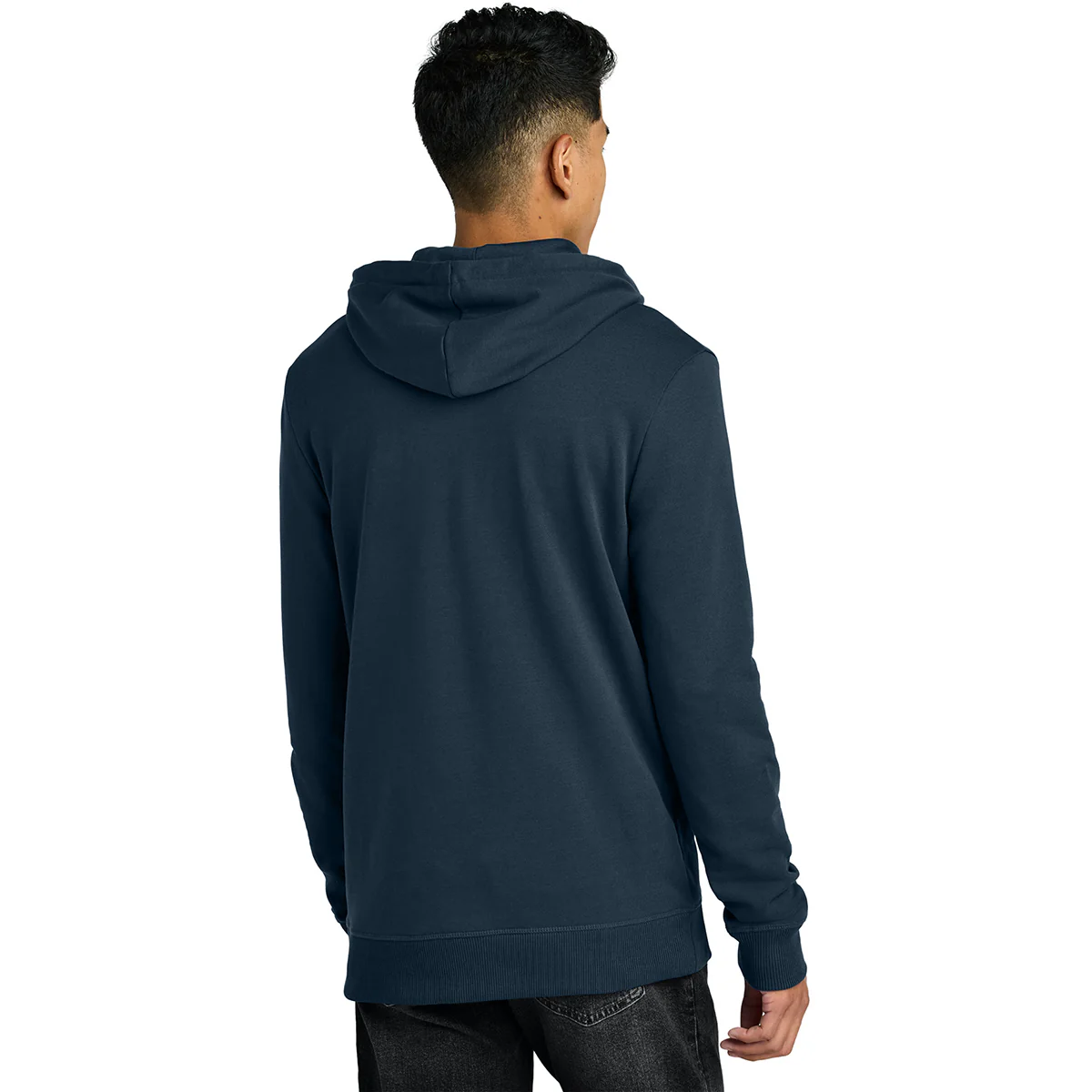 tentree Men's Dress Blue Organic Cotton Fleece Full-Zip Hoodie - Image 4