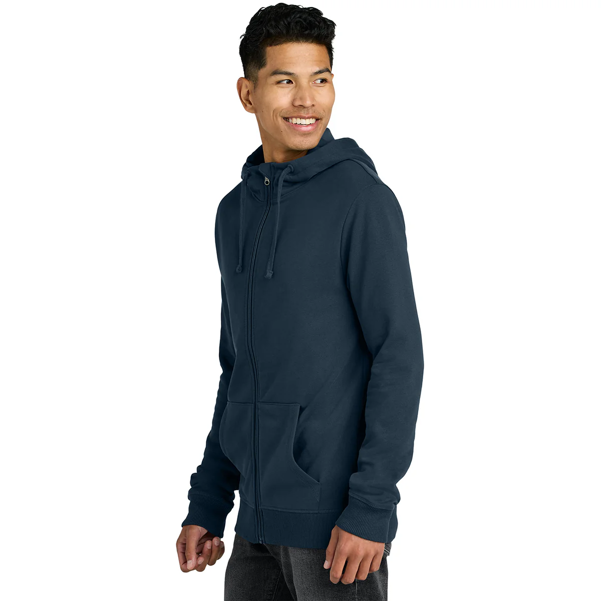 tentree Men's Dress Blue Organic Cotton Fleece Full-Zip Hoodie - Image 5