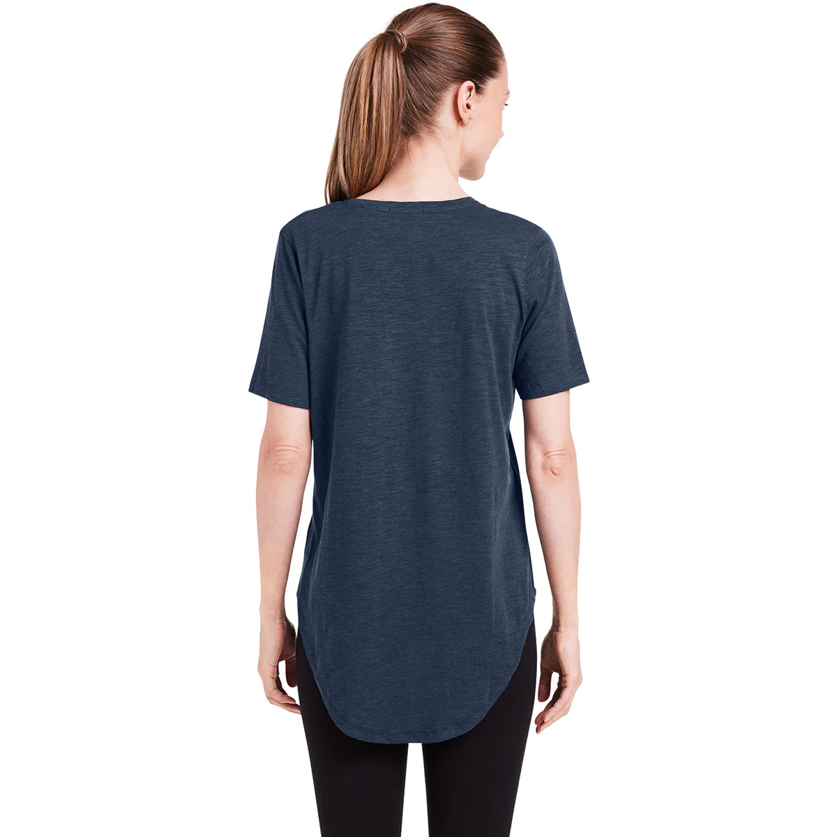 tasc Women's Classic Navy Longline T-Shirt - Image 5