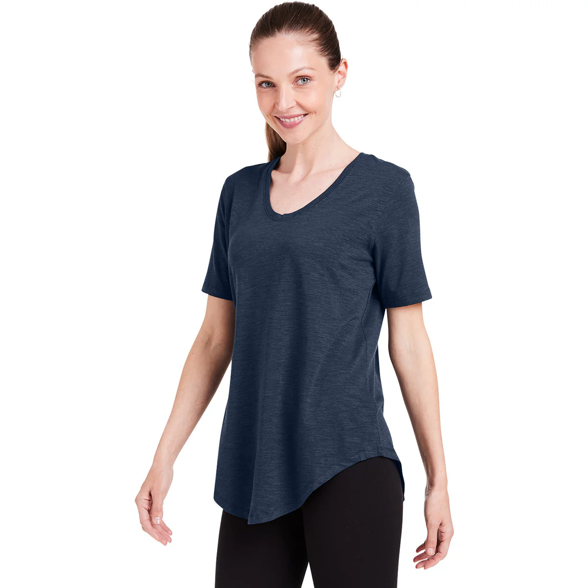 tasc Women's Classic Navy Longline T-Shirt - Image 6