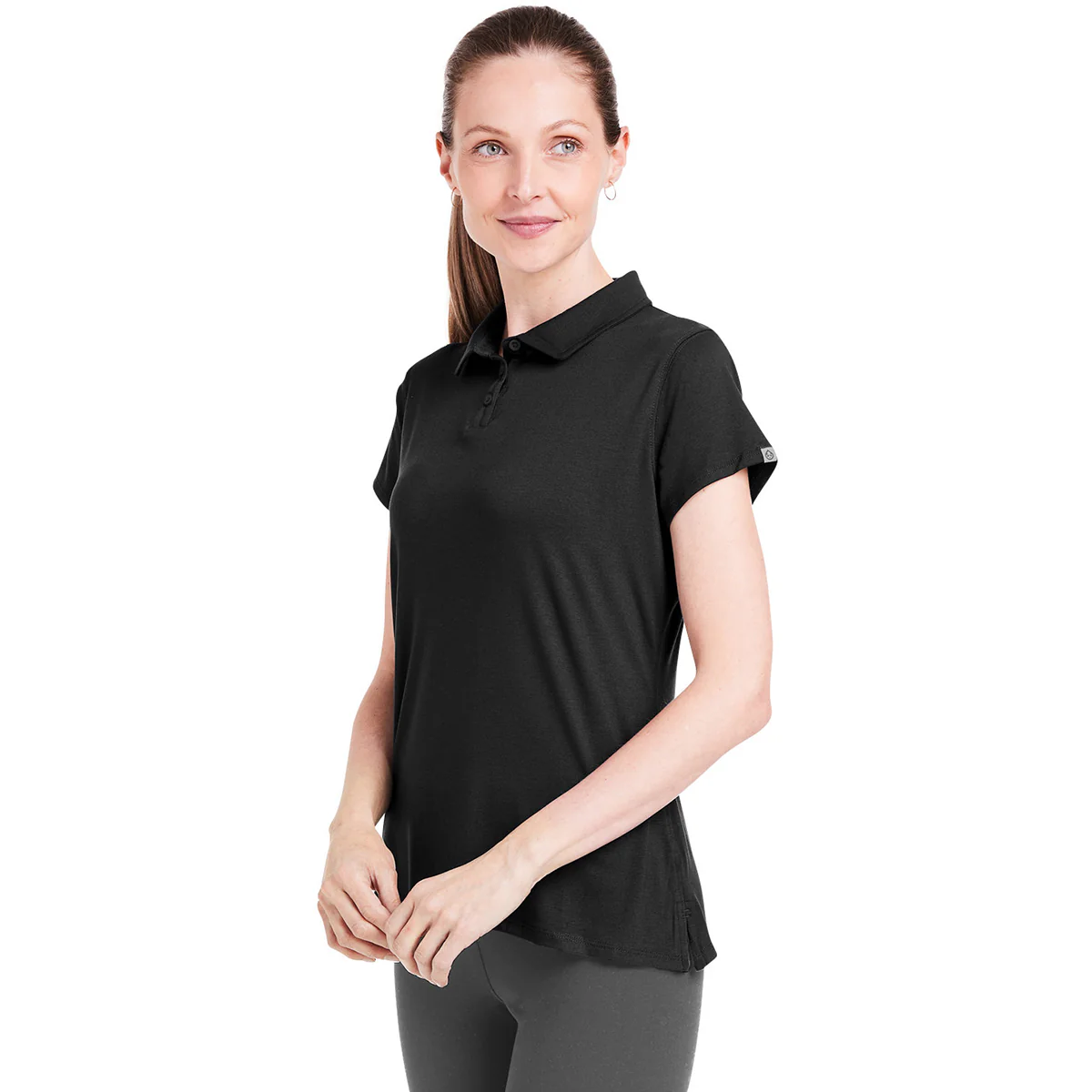 tasc Women's Black Air Lightweight Polo - Image 6