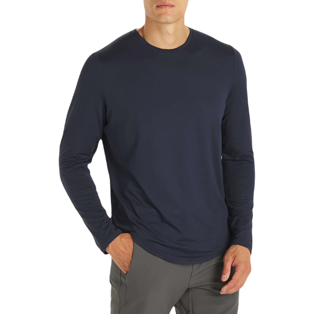 UNRL Men's Midnight Navy Ultra Long Sleeve - Image 3