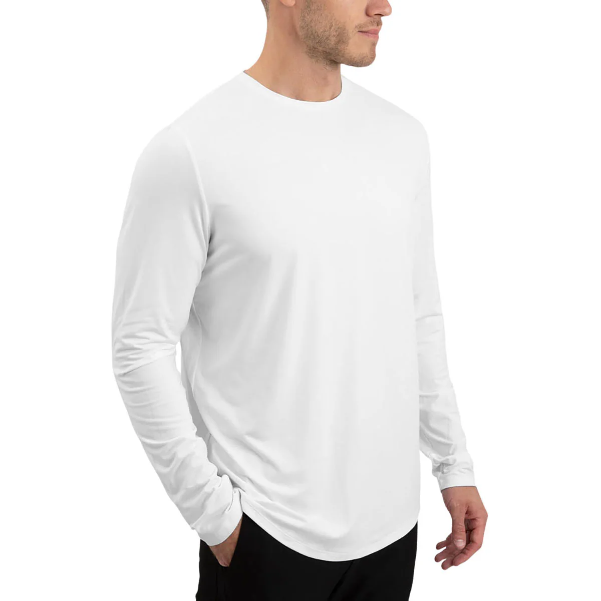 UNRL Men's White Ultra Long Sleeve - Image 3
