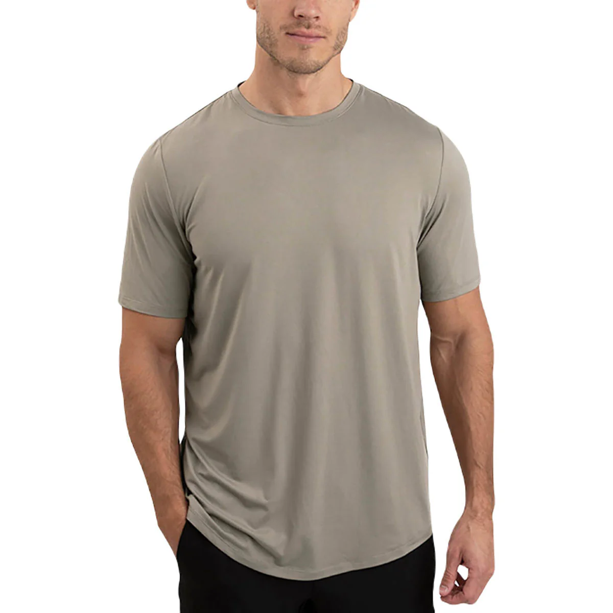 UNRL Men's Taupe Ultra Tee - Image 4