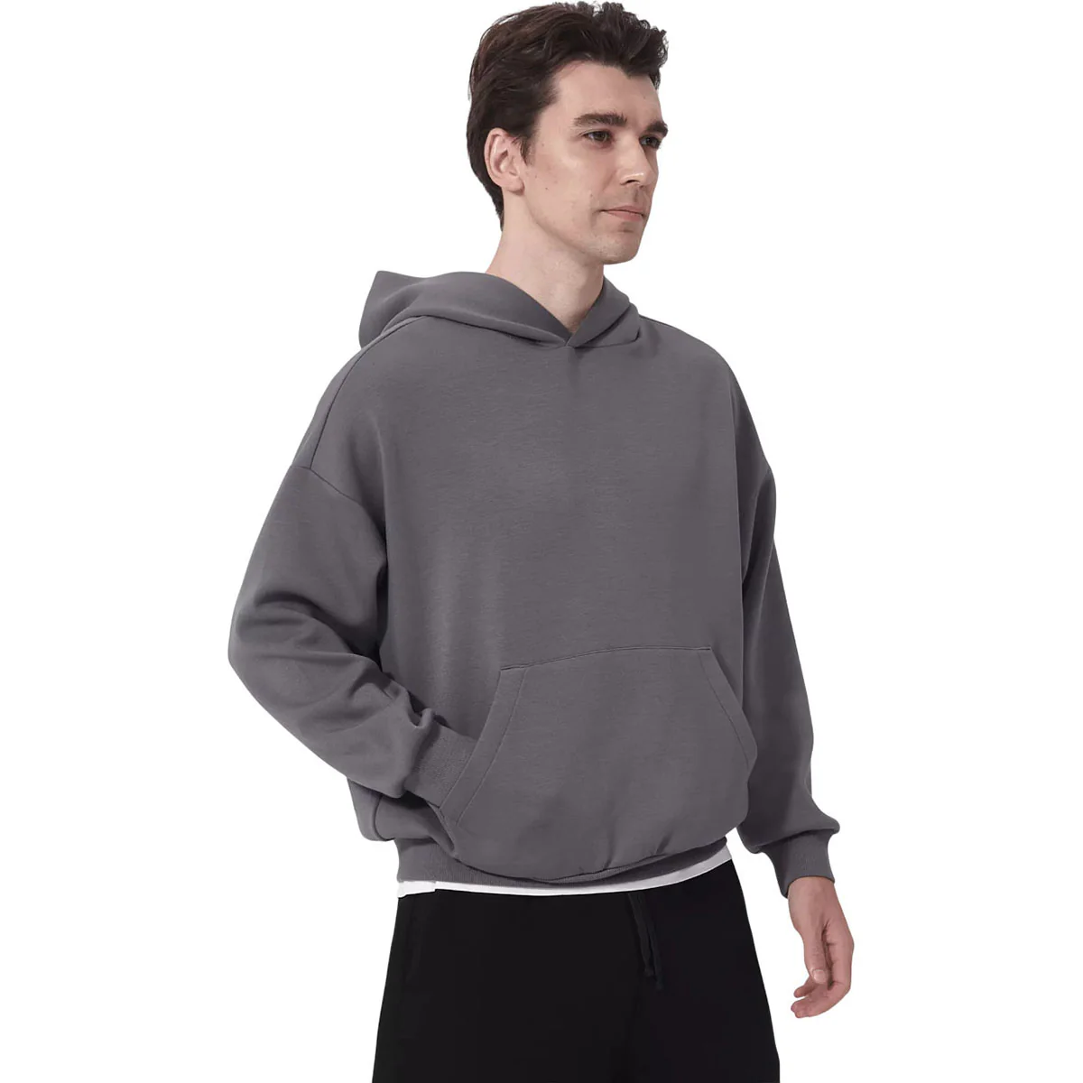 Levelwear Unisex Grey Stone Luxe Signature Hoodie - Image 4