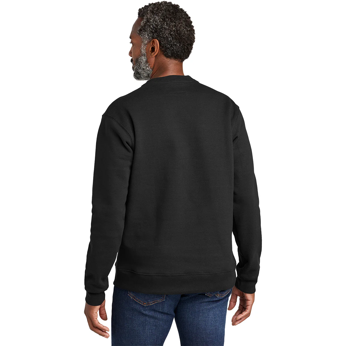 Volunteer Knitwear Men's Deep Black Chore Fleece Crewneck - Image 4