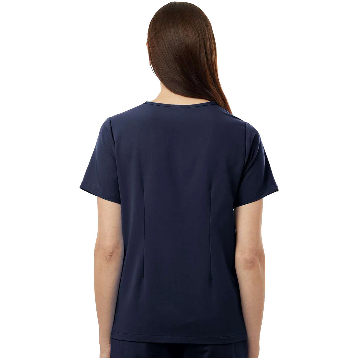 Jaanuu Women's Midnight Navy Rhena Essential 1-Pocket Scrub V-Neck Top - Image 4