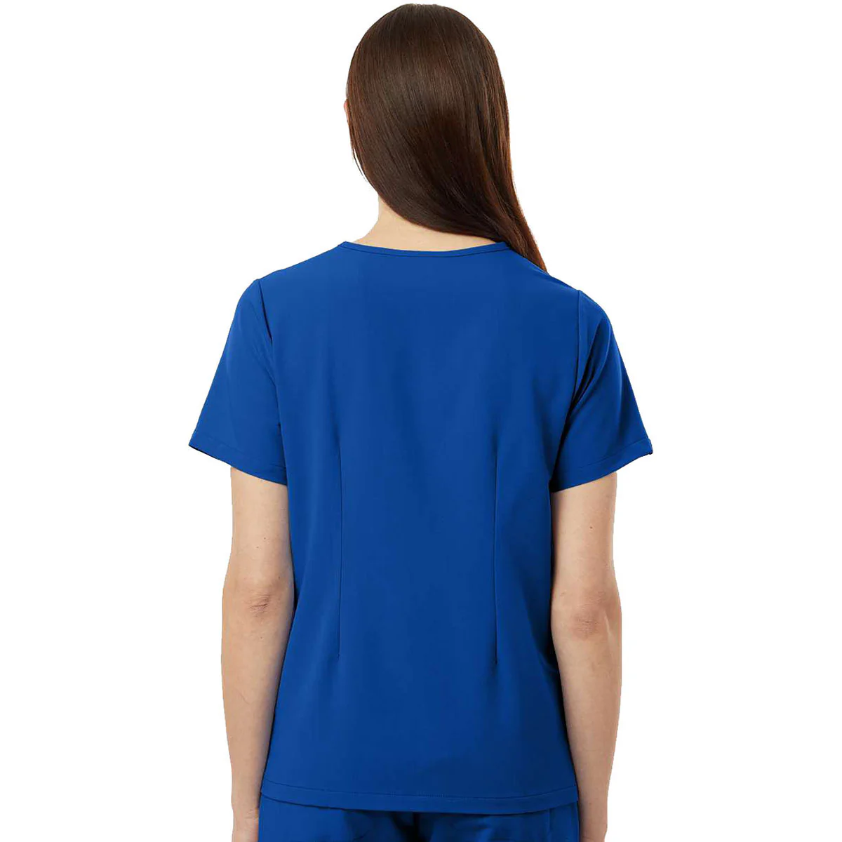 Jaanuu Women's Royal Blue Rhena Essential 1-Pocket Scrub V-Neck Top - Image 4