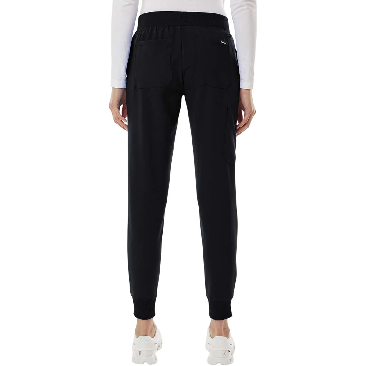 Jaanuu Women's Black Silex Knit-Waist Scrub Joggers - Image 4