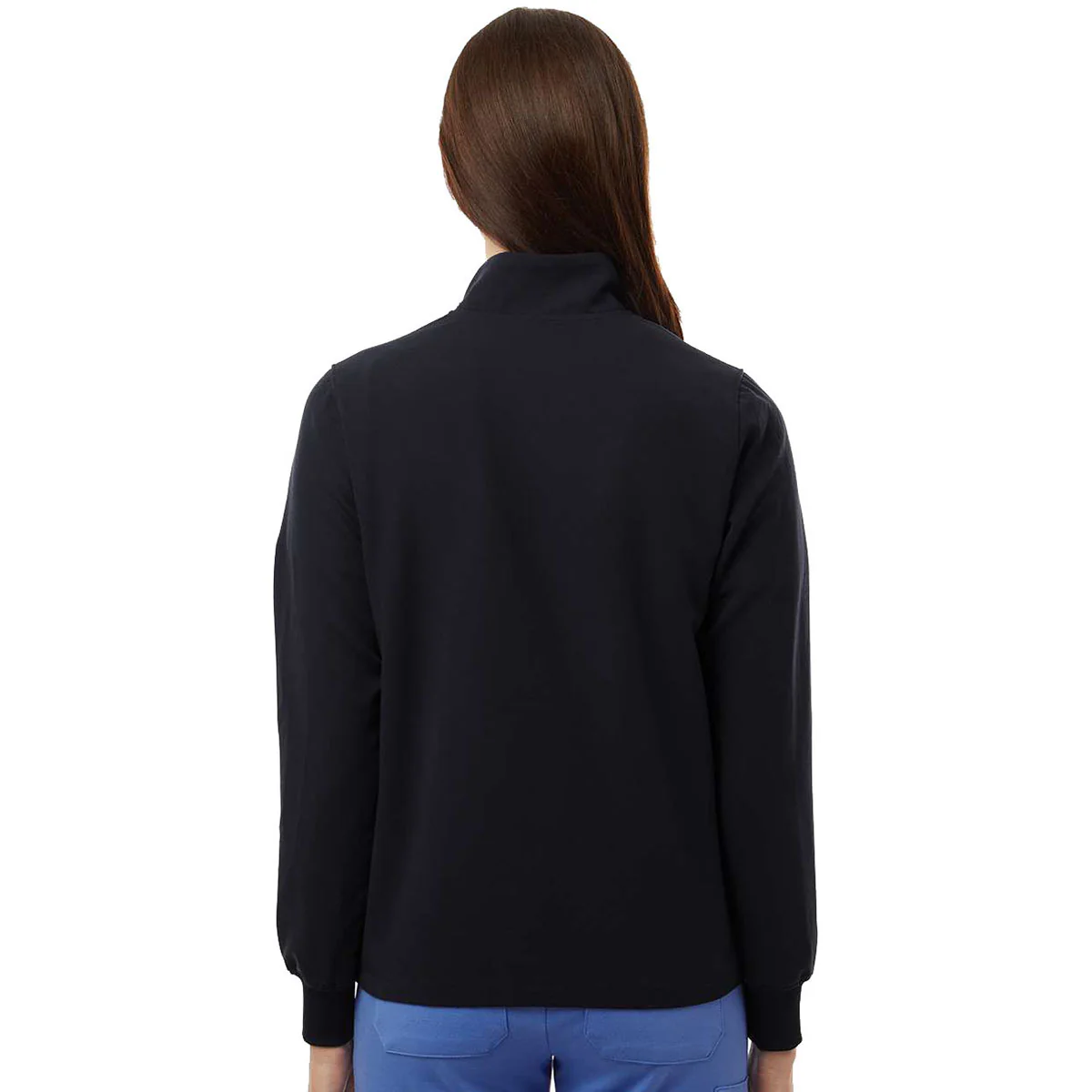 Jaanuu Women's Black Ceri Essential Full-Zip 6-Pocket Scrub Jacket - Image 4
