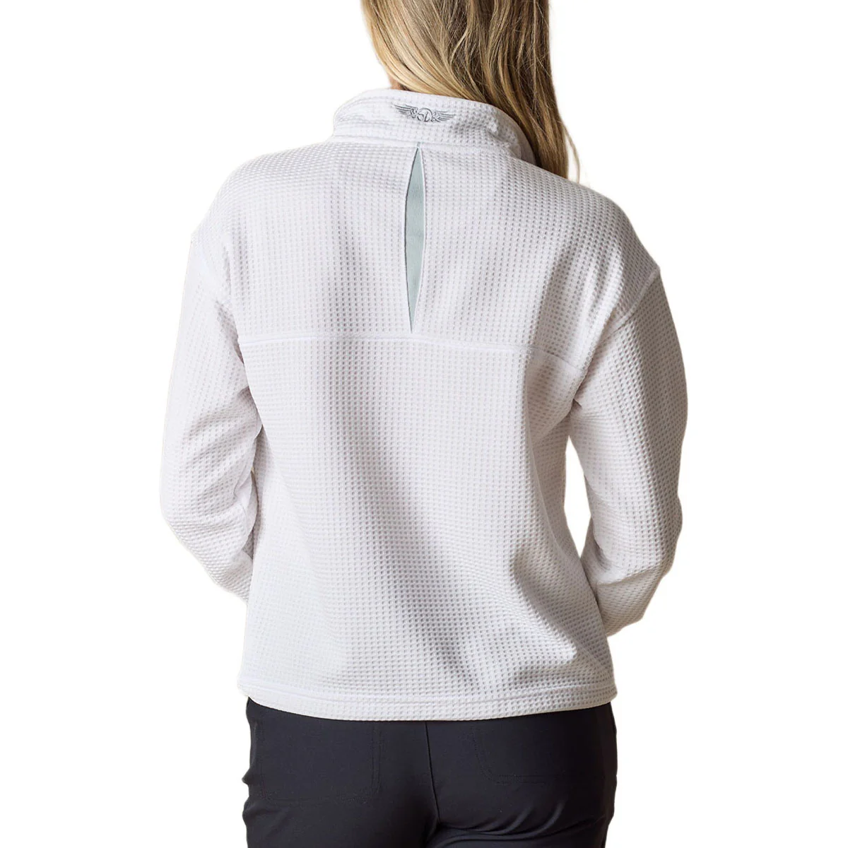 Straight Down Women's White Opal Half Zip - Image 3
