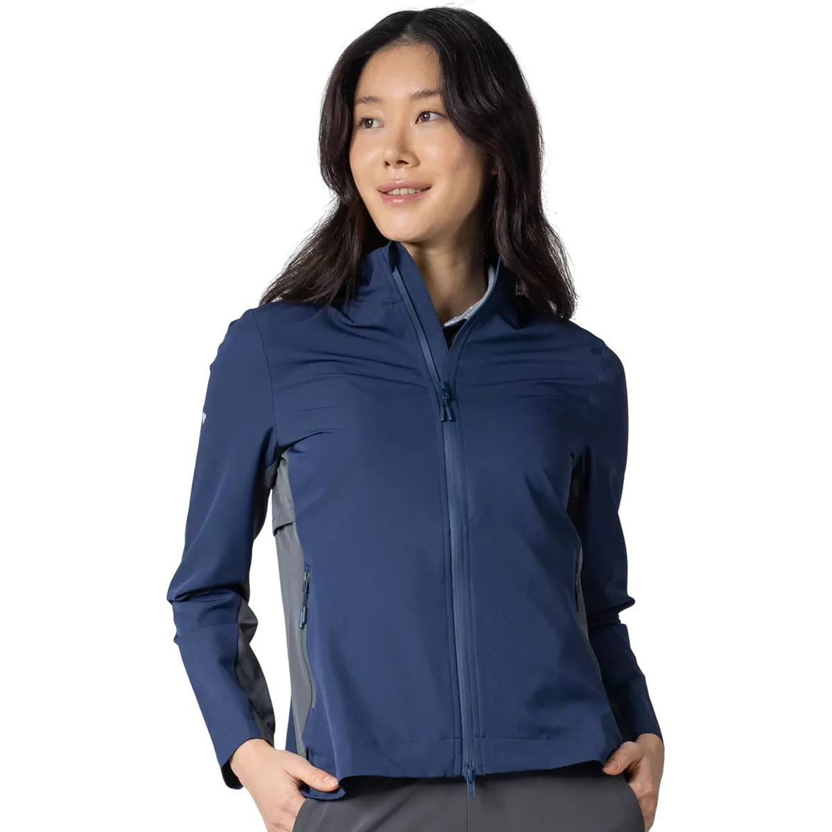 Levelwear Women's Navy/Charcoal Bevel Jacket - Image 4