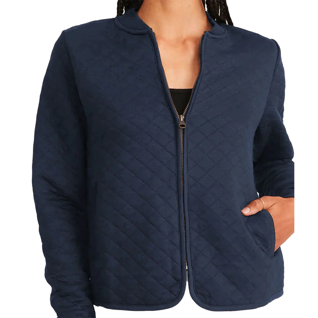 Marine Layer Women's Navy Corbet Quilted Bomber - Image 2