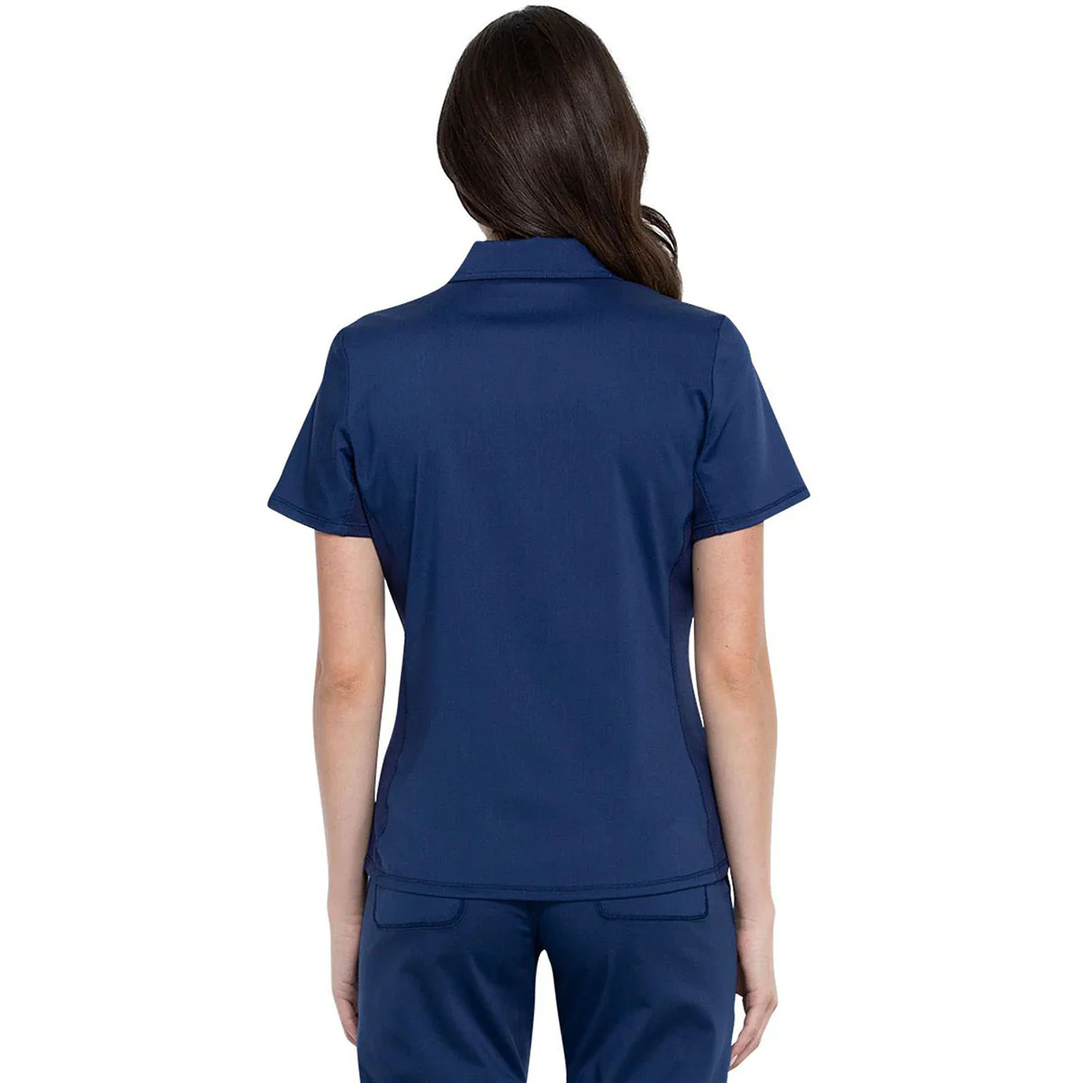 Cherokee Women's Navy Tuckable Snap Front Polo Shirt - Image 2