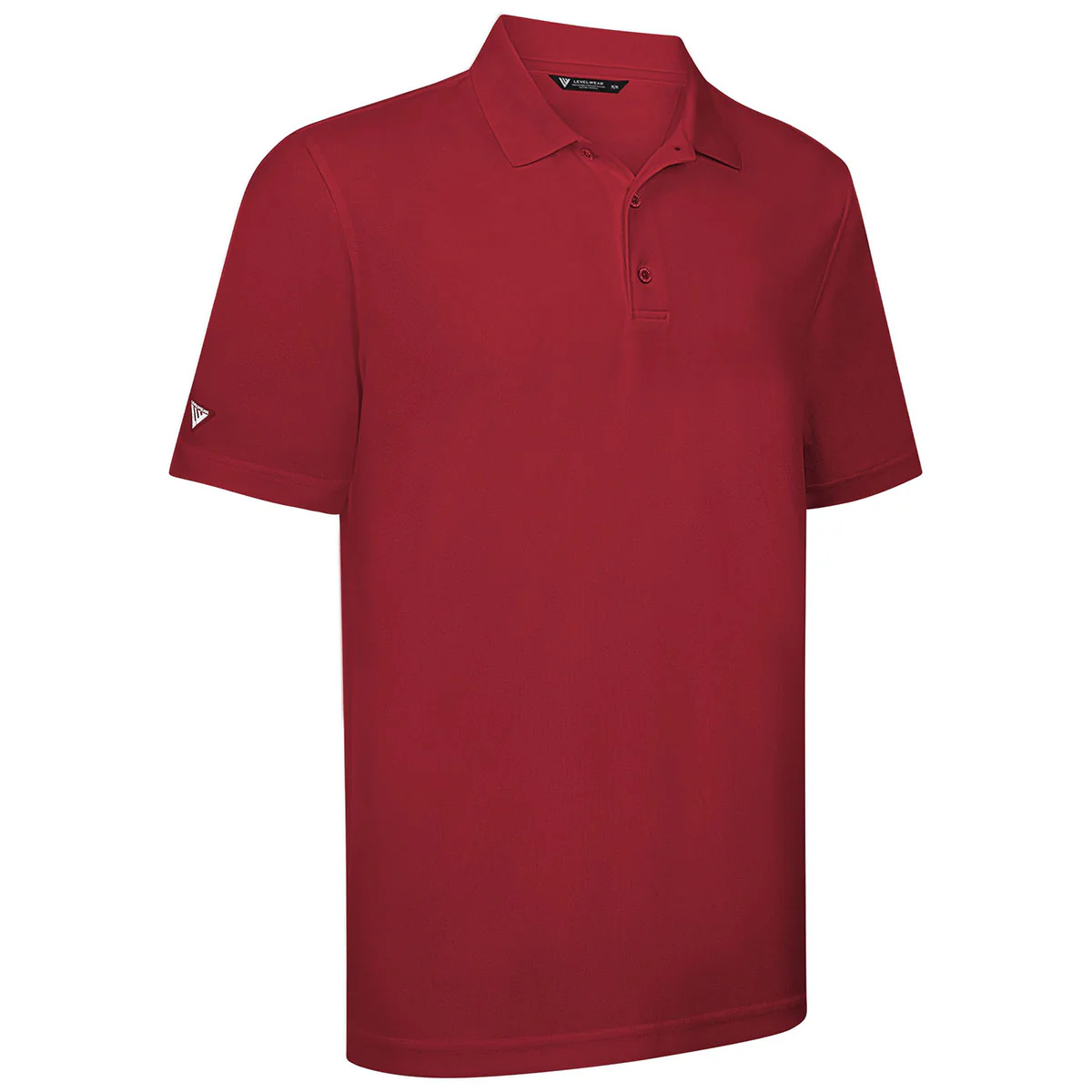 Levelwear Men's Flame Red Omaha Polo - Image 3