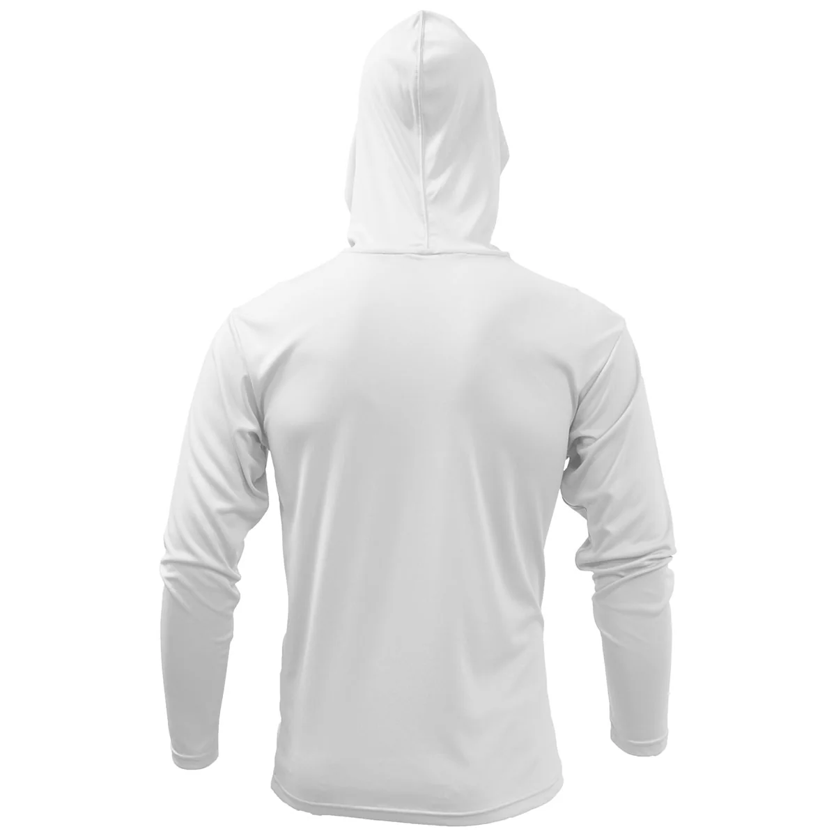 BAW Men's White Xtreme-Tek Long Sleeve Hood - Image 2