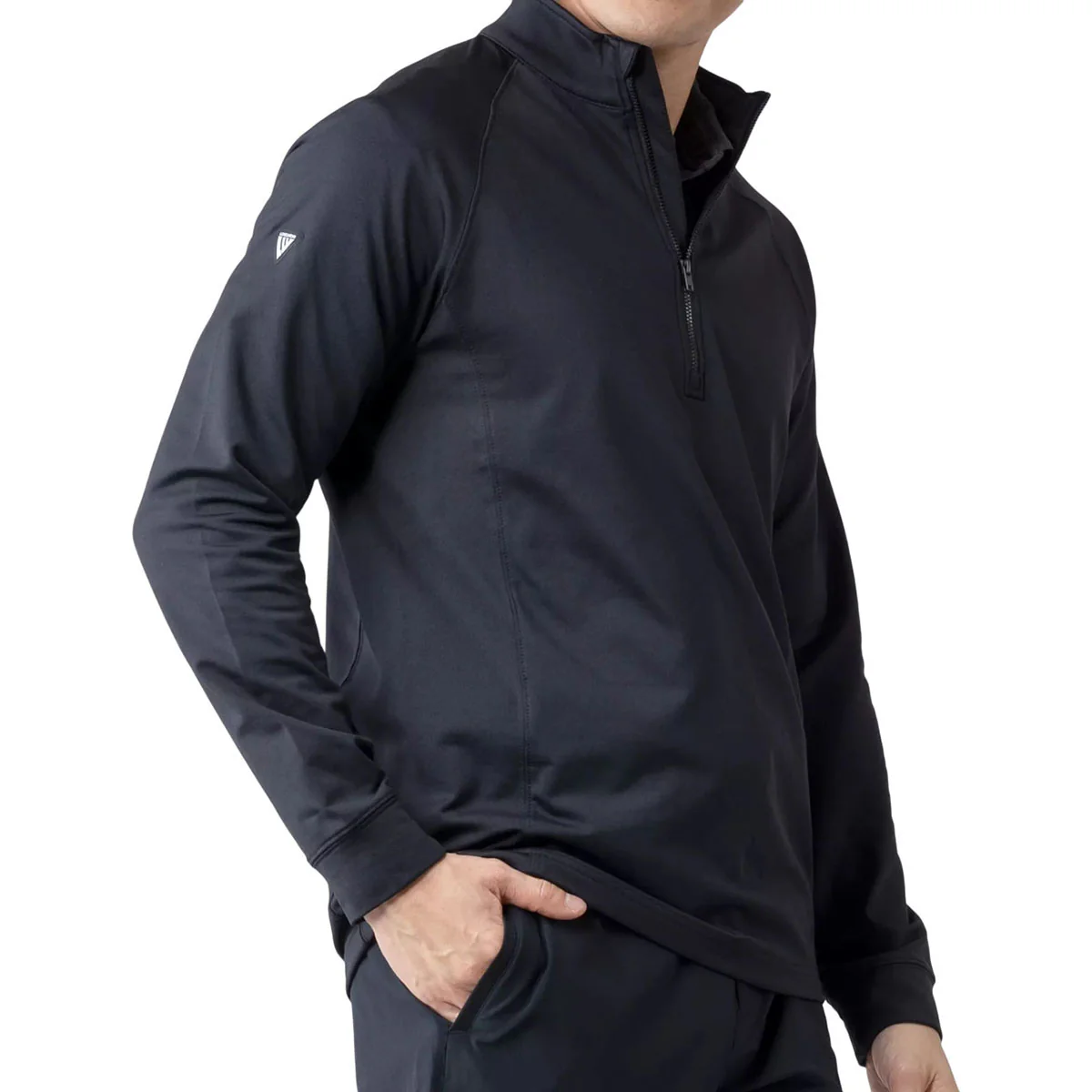 Levelwear Men's Black Calibre Recycled Quarter Zip - Image 6