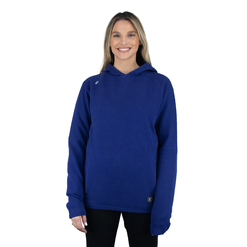 48-Hour Zusa Unisex Cobalt Afton Textured Hoodie - Image 3