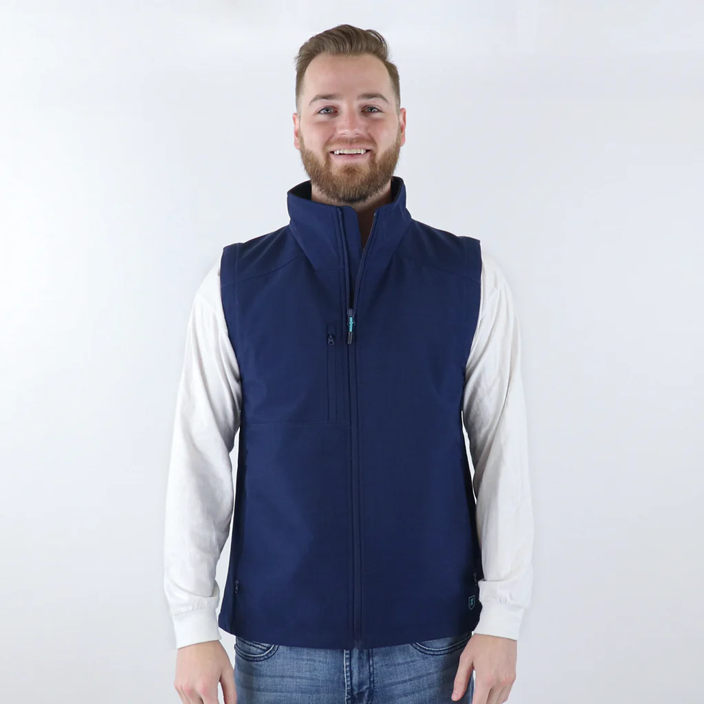 48-Hour Zusa Men's Navy Cross-Hatch Wanderlust Vest - Image 3