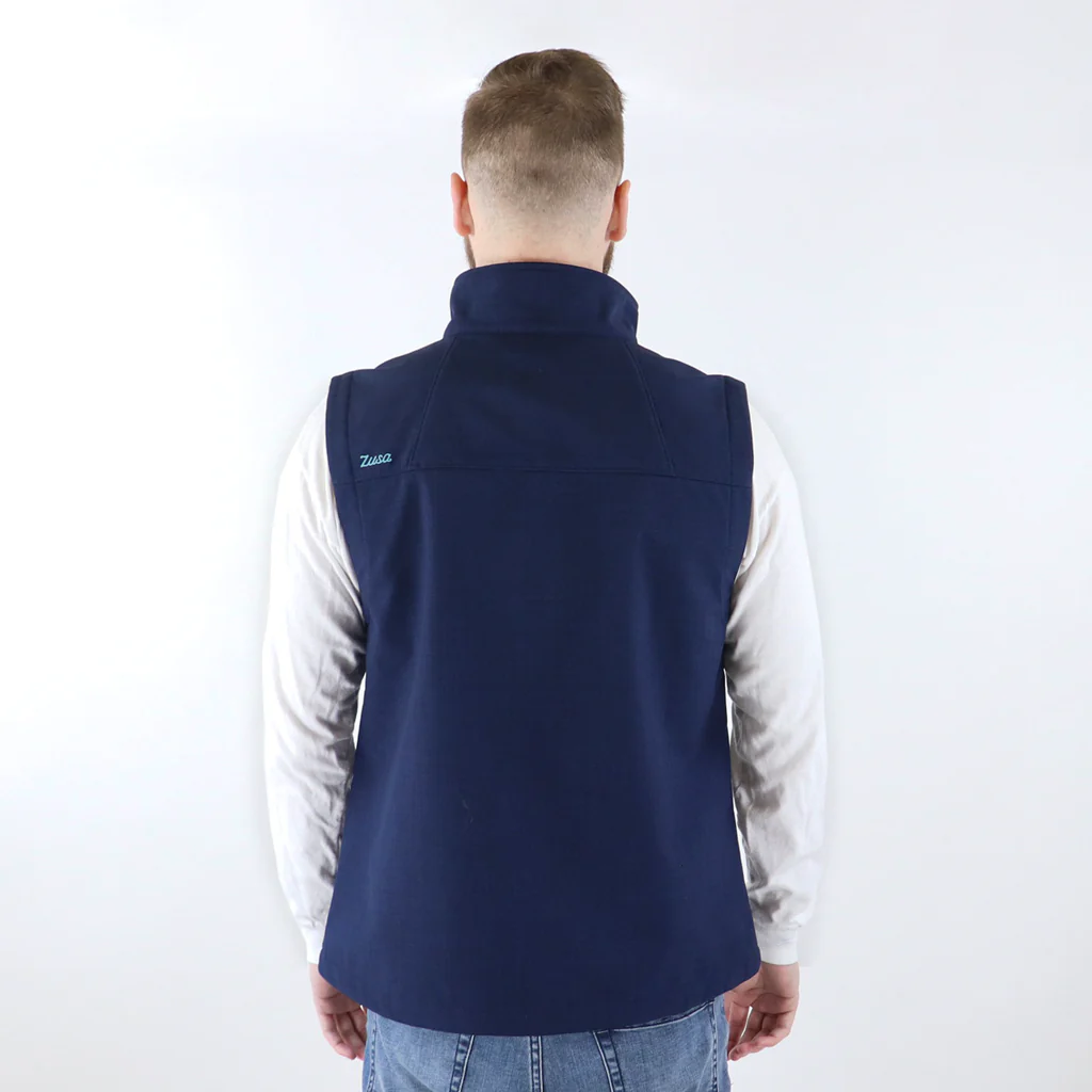 48-Hour Zusa Men's Navy Cross-Hatch Wanderlust Vest - Image 4
